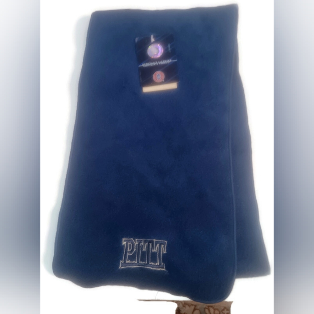 PITT PANTHERS, NCAA 56: SCARF One Size, Fleece, NAVY.